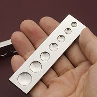 Основание для установки кнопок, хольнитенов 6-15 мм Сталь полированная  - купить для кожевенного хобби