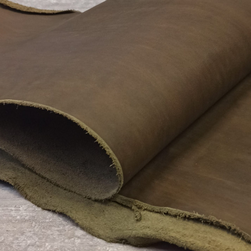 Кожа Пола краст 1,1-1,3 мм Олива фото 6