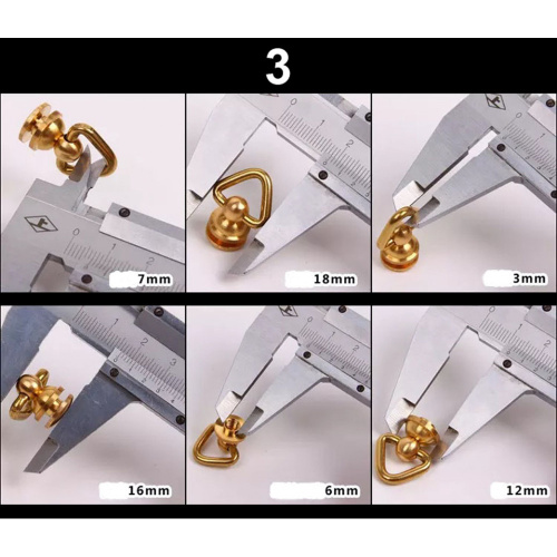 Кнопки кобурные поворотные с кольцом Латунь фото 5