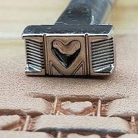 Штамп для тиснения Корзинка сердце 13х6 мм  - купить для кожевенного хобби