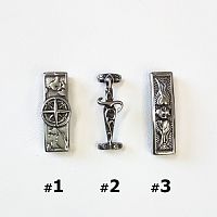 Бусина 8х4 мм для плоских браслетов Сталь Ассорти
