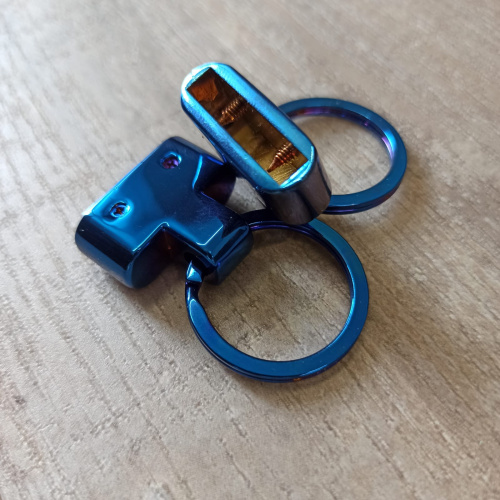 Держатель для брелока с кольцом синий  DB-001 blu - фото товара фото 3