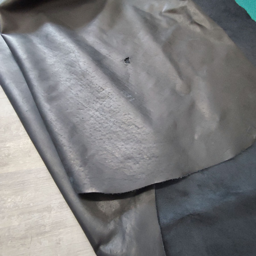 Кожа КРС краст 0,6-0,8 мм подкладочный Черный фото 4