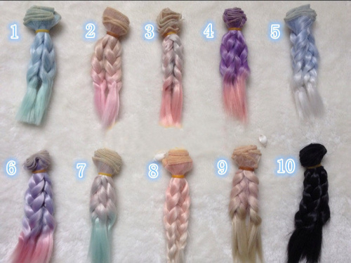 Трессы для кукол 20 см Косы 