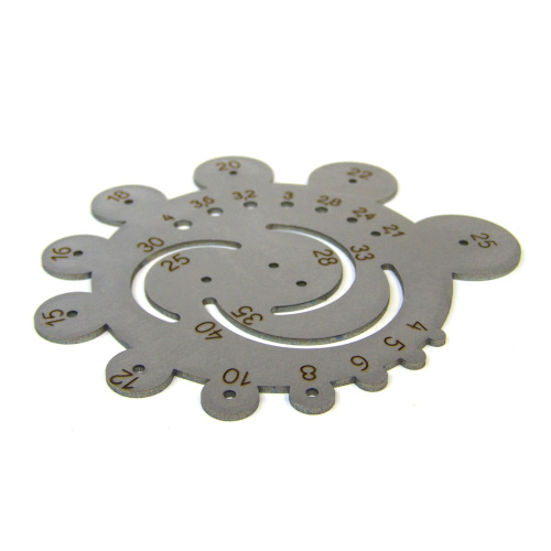 Шаблон-лекало малый Радиусы нерж. сталь  DX-P3Nn - фото товара фото 3