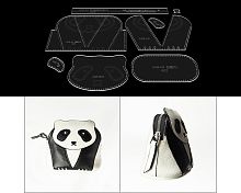 Шаблон-лекало для кошелька Панда ААВ-04  - купить для кожевенного хобби