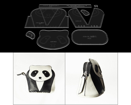 Шаблон-лекало для кошелька Панда ААВ-04 | Галерея фото | Pava.pro Шаблон-лекало для кошелька Панда ААВ-04 - фото товара