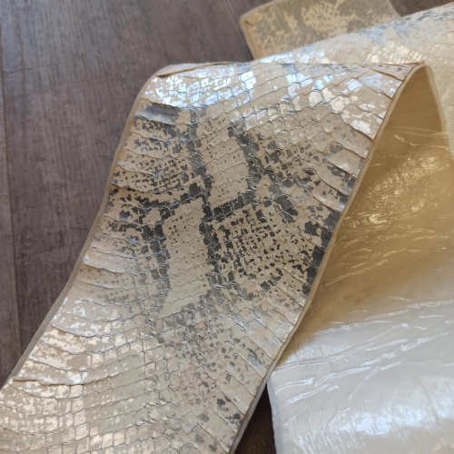 Кожа Питона 0,7 мм Белое серебро  Piton06 - фото товара фото 5