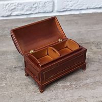 Сундук деревянный для кукол Миниатюра 1:12  - купить для кожевенного хобби