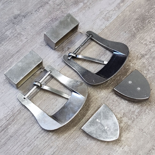 Комплект фурнитуры для ремня 38 мм со стразами фото 4