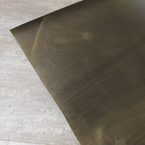 Кожа Крейзи Хорс 1,4-1,6 мм Олива Италия фото 5