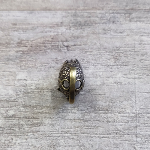 Бусина темлячная латунная Шлем  PDL 190 - фото товара фото 2