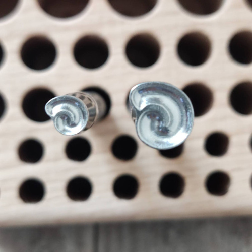 Штамп для тиснения по коже Завитки нерж. сталь фото 6