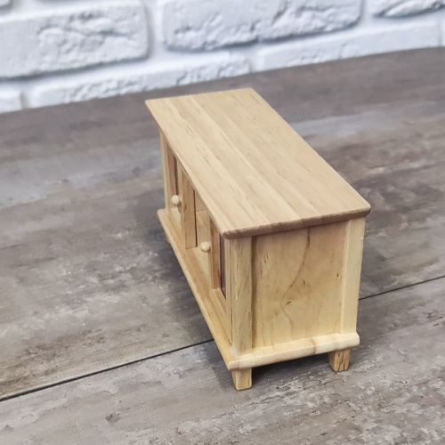 УЦЕНКА! Тумба под ТВ для кукол Белый/Натуральный фото 3