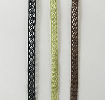 Тесьма хб Кружевная полоска 10 мм Разноцветная