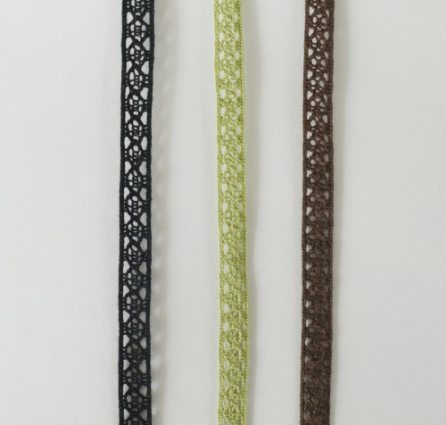 Тесьма хб Кружевная полоска 10 мм Разноцветная Тесьма хб Кружевная полоска 10 мм Разноцветная