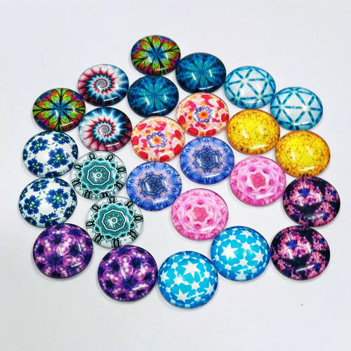 Кабошоны Калейдоскоп клеевые 20 мм набор 10 шт.   - фото товара