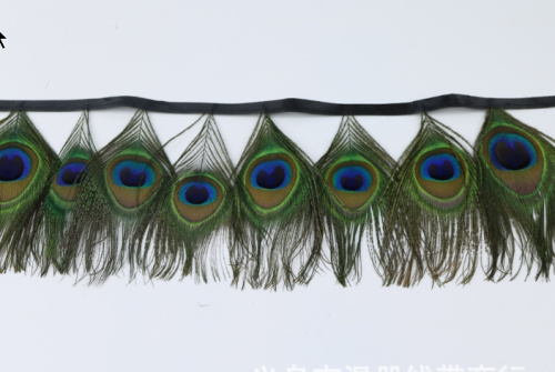 Перья павлина на ленте 10 см  TPS-902 - фото товара фото 2
