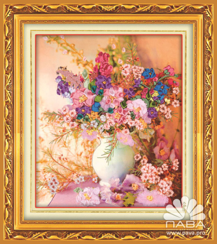 Набор для вышивки лентами Утренний букет   - фото товара