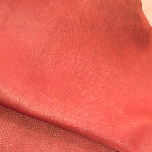 Кожа Сафьяно 1,5-1,8 мм хром. дубл. Коралловый Италия фото 4