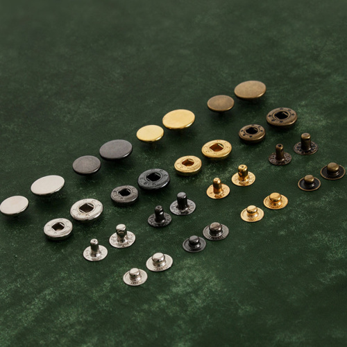 Кнопки пробивные 15 мм №831 латунь с покрытием Плоские