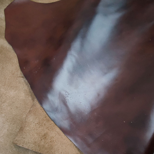 Кожа КРС 1,2-1,4 мм пылевидная с покр. Коричневый фото 4