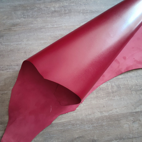 Кожа козы (шевро) 1,0 мм Темно-красный Falco Pellami Италия фото 6