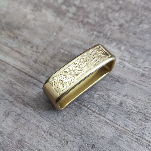 Шлевка для ремня 35 мм Латунь фото 2