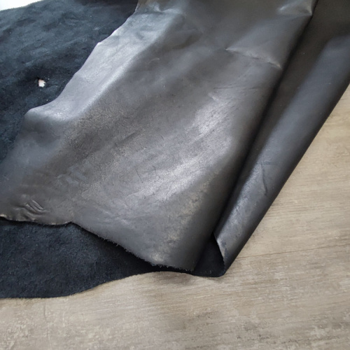 Кожа КРС краст 0,6-0,8 мм подкладочный Черный фото 2