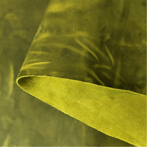 Кожа Крейзи Хорс Dark 1,4-1,6 мм Олива фото 4