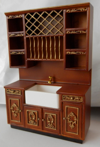 Миниатюра для кукол Кухонный гарнитур Орех  AN K-002 - фото товара фото 7