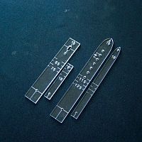 Шаблоны-лекала для изготовления прямых часовых ремешков с острым концом PM-2