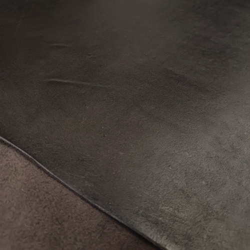 Кожа КРС 1,2-1,4 мм Фьюжен Чёрно-Коричневый фото 2