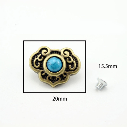 Кончо для кожаных изделий 20 мм Ruyi с декоративными вставками фото 4 Кончо для кожаных изделий 20 мм Ruyi с декоративными вставками фото 4