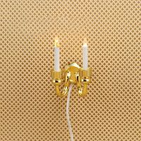 Бра для кукол с 2-мя подсвечниками с проводом  - купить для кожевенного хобби