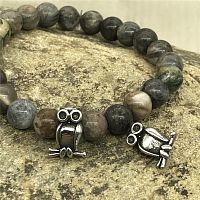 Бусина 2 мм для браслетов Сова Сталь  - купить для кожевенного хобби