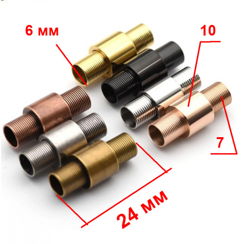 Замок 6 мм для браслетов магнитный Винт Сталь фото 2 Замок 6 мм для браслетов магнитный Винт Сталь фото 2