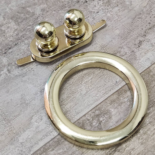 Застежка декоративная для сумки Кольцо | Галерея фото | Pava.pro фото 3 Застежка декоративная для сумки Кольцо ZS 002 - фото товара фото 3