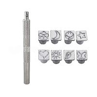 Штампы для тиснения по коже набор 8 штук  - купить для кожевенного хобби