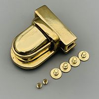 Застежка портфельная 32 мм Латунь  - купить для кожевенного хобби
