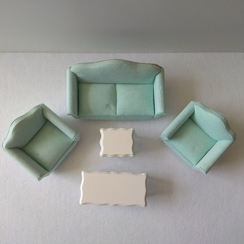 Набор мебели для кукол Гостиная 5 предметов Мятный  D JY-0101 - фото товара фото 2