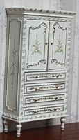 Миниатюра для кукол Шкаф Золото и роспись на белом  - купить для кожевенного хобби