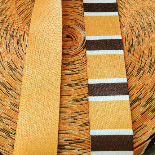 Лента ременная 38 мм Оранжевая с полосками пэ  LRP_38PO - фото товара фото 4