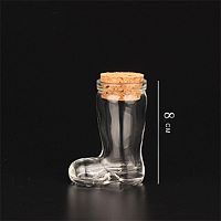 Стеклянная баночка Сапожок 30 мл с пробкой   - купить для кожевенного хобби