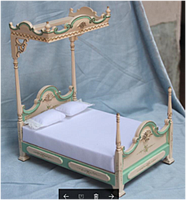 Миниатюра для кукол Кровать двухместная Премиум  - купить для кожевенного хобби