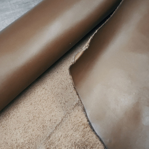 Кожа КРС 1,8-2,0 мм с покрытием Светло-ореховый фото 3