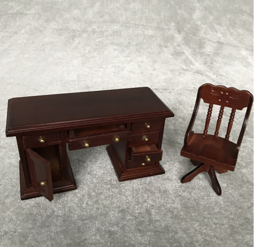 Стол для кукол рабочий со стулом Орех  BM-998 - фото товара фото 3