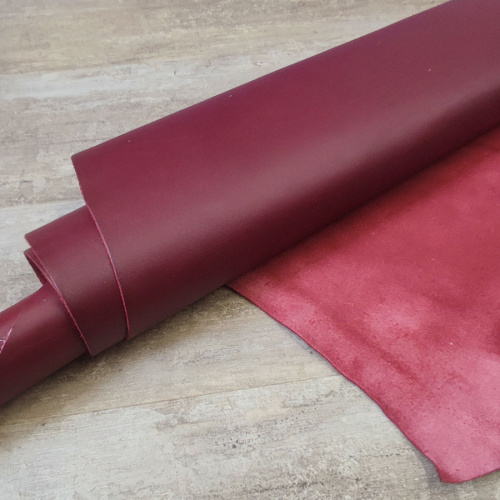 Кожа КРС 1,2-1,4 мм с покр. Бордо Италия Кожа КРС 1,2-1,4 мм с покр. Бордо Италия