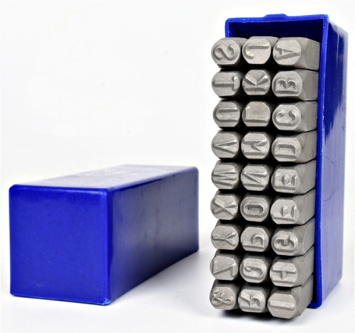 Штампы для тиснения по коже Латинский алфавит 3-6 мм Тайвань Штампы для тиснения по коже Латинский алфавит 3-6 мм Тайвань