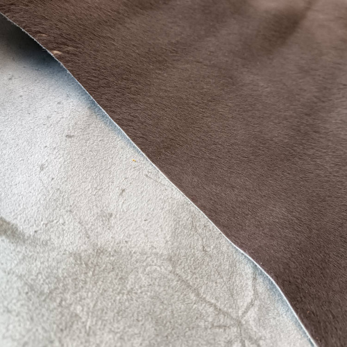 Кожа с ворсом (мех пони) 0,8-1.1 мм Серый Италия фото 3